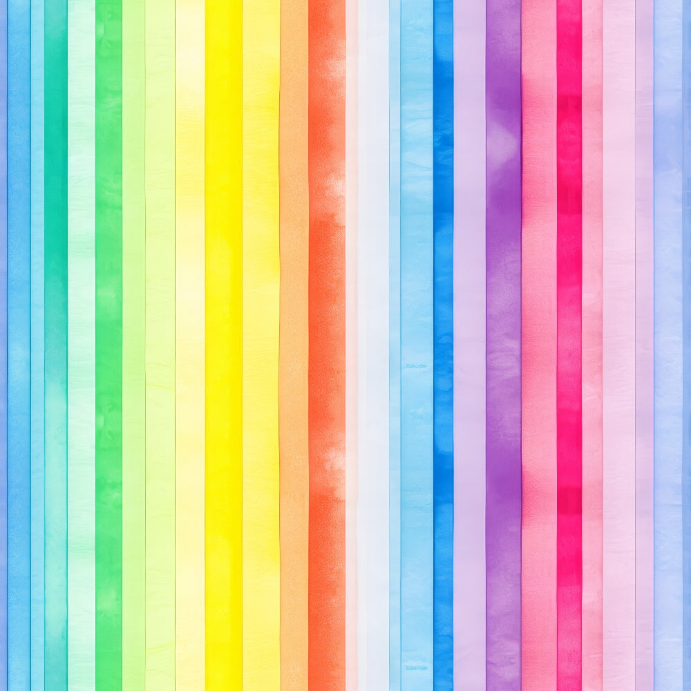 Vertical stripes of varying colors, including green, yellow, orange, red, blue, purple, and pink, arranged side by side in a pattern.