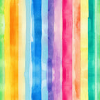 Vertical watercolor stripes in a sequence of colors: green, yellow, blue, purple, pink, orange, and red.