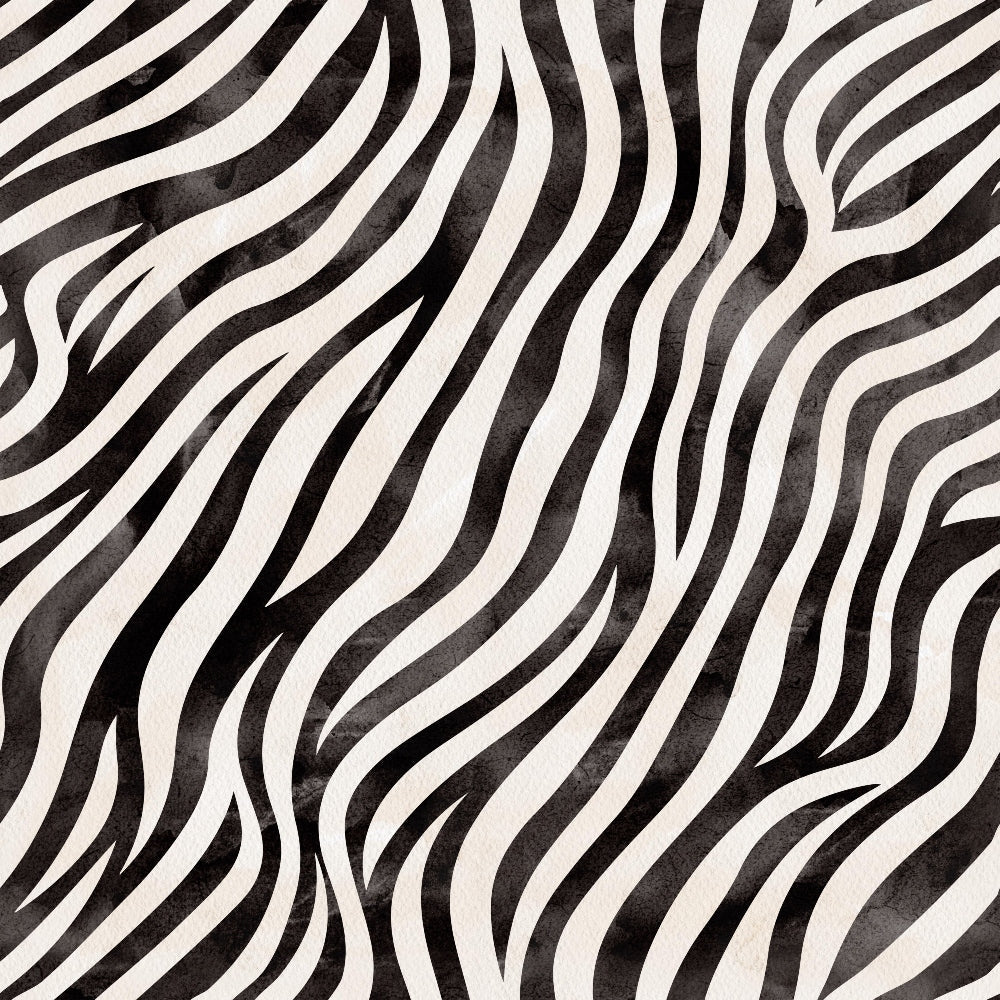 '- Watercolor Zebra Print 1 Fabric - Black and white - Animal stripes - Abstract pattern - Soft texture - Cotton fabric - Quilting material - Premium textile - Artistic design - Natural colors