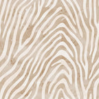 '- Watercolor Zebra Print 2 Fabric - Beige - Light brown - Animal print - Stripes - Fabric texture - Soft cotton - Quilting material - Textile pattern - Natural tones