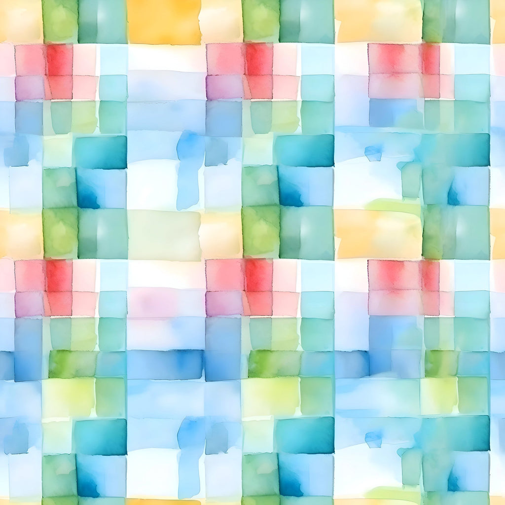 Sorbet Squares Pattern 1 Minky Fabric