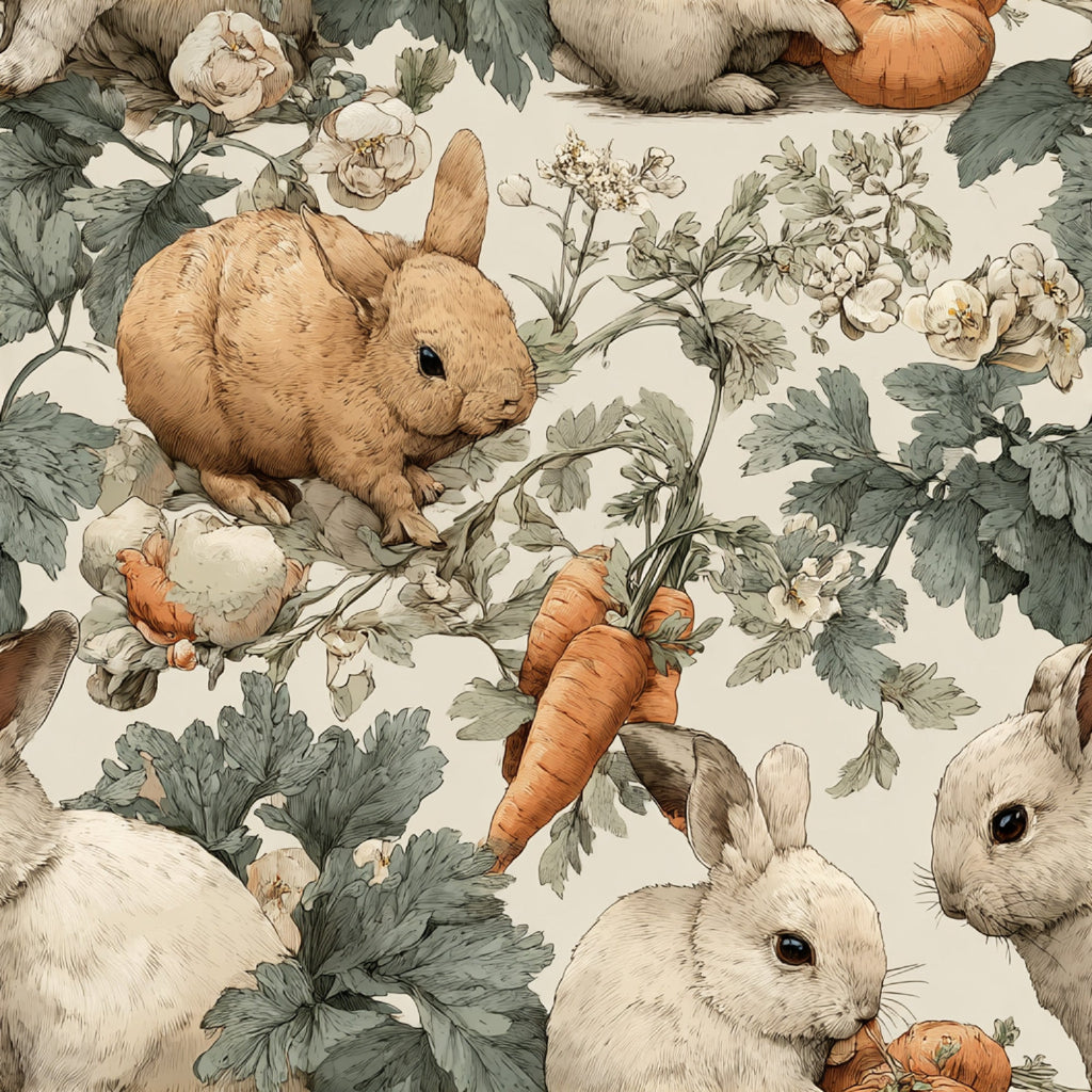 Bunny Blooms Pattern 11 Minky Fabric
