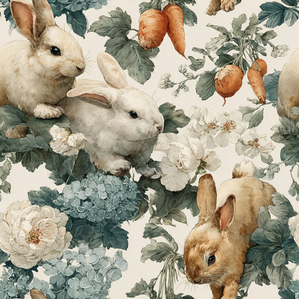 Bunny Blooms Pattern 12 Minky Fabric