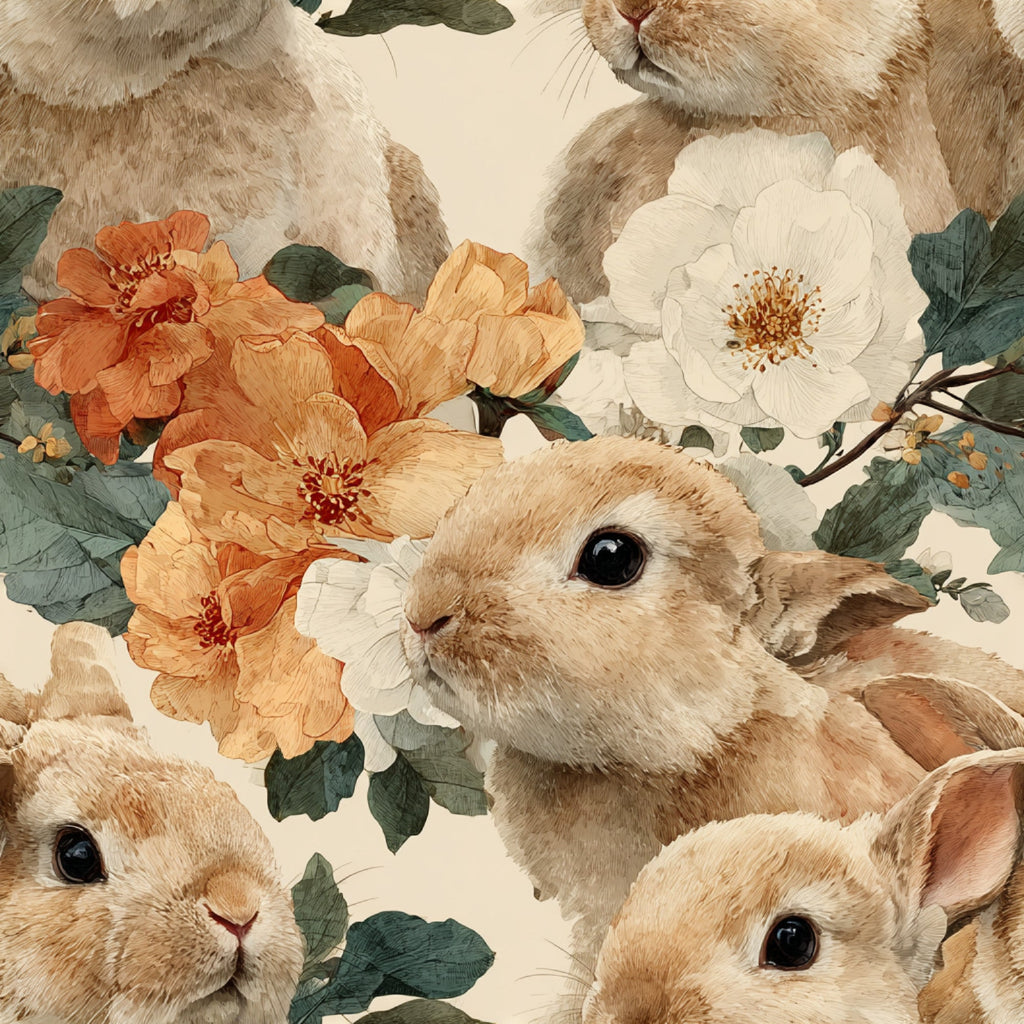 Bunny Blooms Pattern 42 Minky Fabric