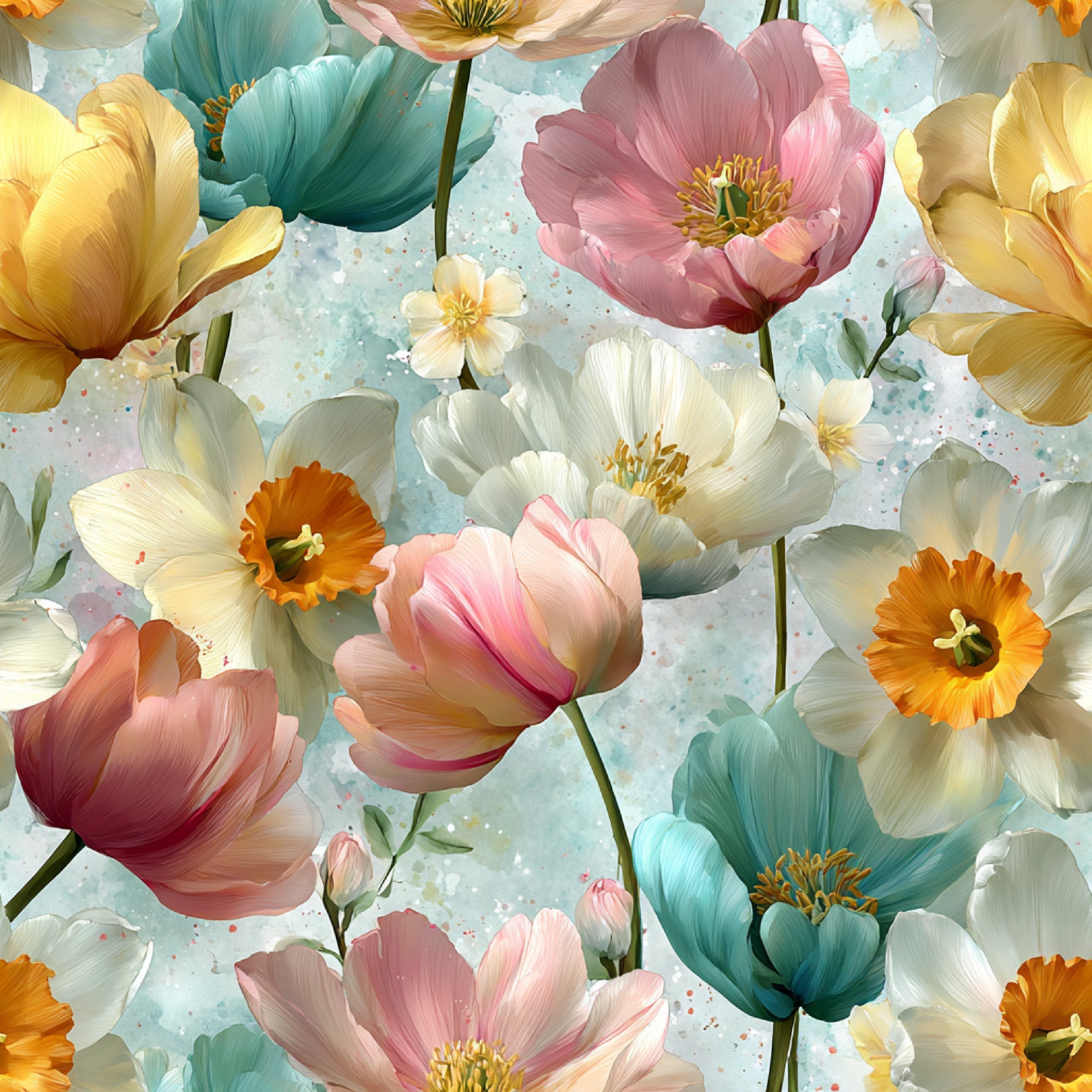 Bunny Blooms Pattern 46 Minky Fabric