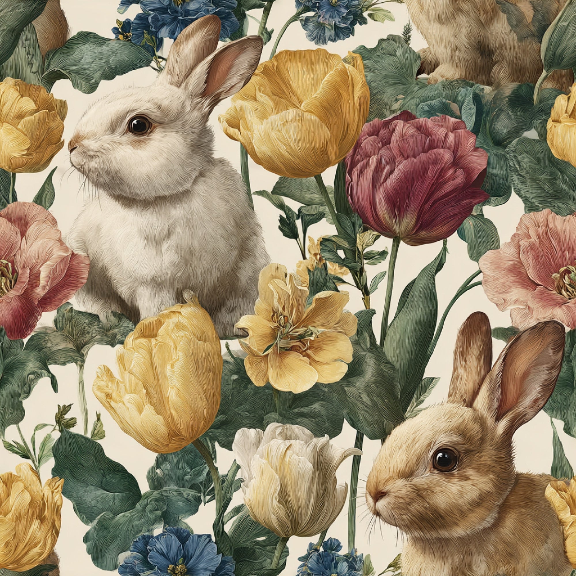Bunny Blooms Pattern 47 Minky Fabric