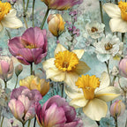 Bunny Blooms Pattern 7 Minky Fabric