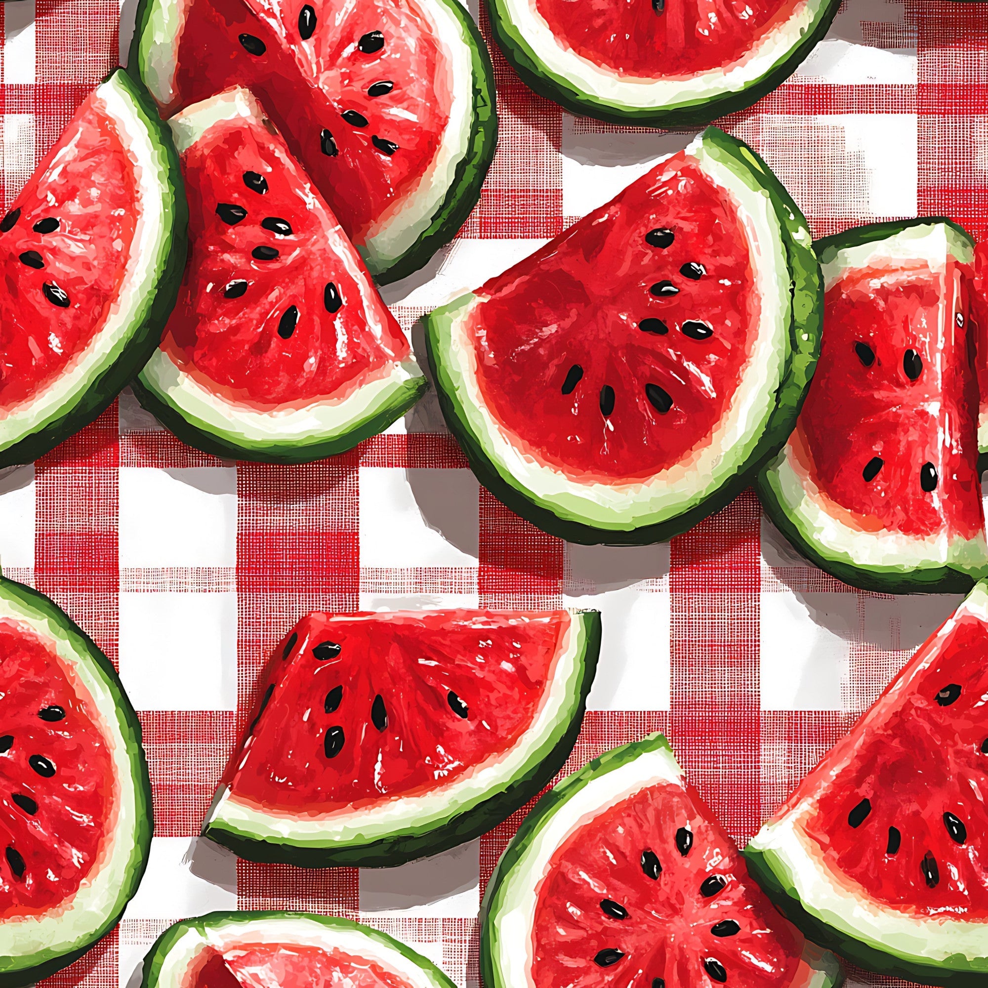 Summer Melon Slices Pattern 1 Minky Fabric