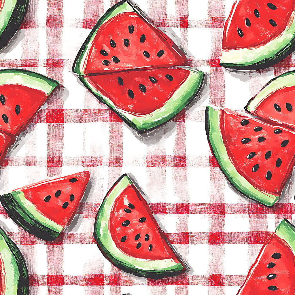 Summer Melon Slices Pattern 18 Minky Fabric