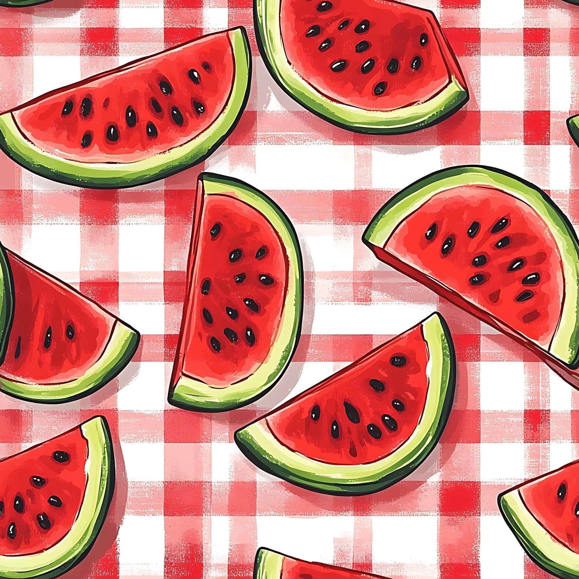 Summer Melon Slices Pattern 4 Minky Fabric