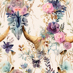 Western Bull Pattern 11 Minky Fabric