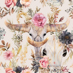 Western Bull Pattern 12 Minky Fabric
