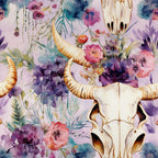 Western Bull Pattern 3 Minky Fabric