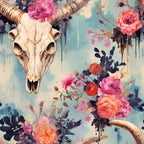 Western Bull Pattern 6 Minky Fabric