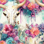 Western Bull Pattern 7 Minky Fabric