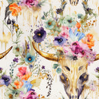 Western Bull Pattern 8 Minky Fabric