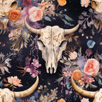 Western Bull Pattern 9 Minky Fabric