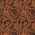 Western Tooled Leather Pattern 10 Minky Fabric