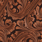 Western Tooled Leather Pattern 11 Minky Fabric