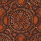 Western Tooled Leather Pattern 14 Minky Fabric