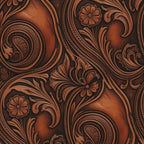 Western Tooled Leather Pattern 15 Minky Fabric