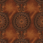 Western Tooled Leather Pattern 4 Minky Fabric