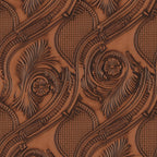 Western Tooled Leather Pattern 7 Minky Fabric