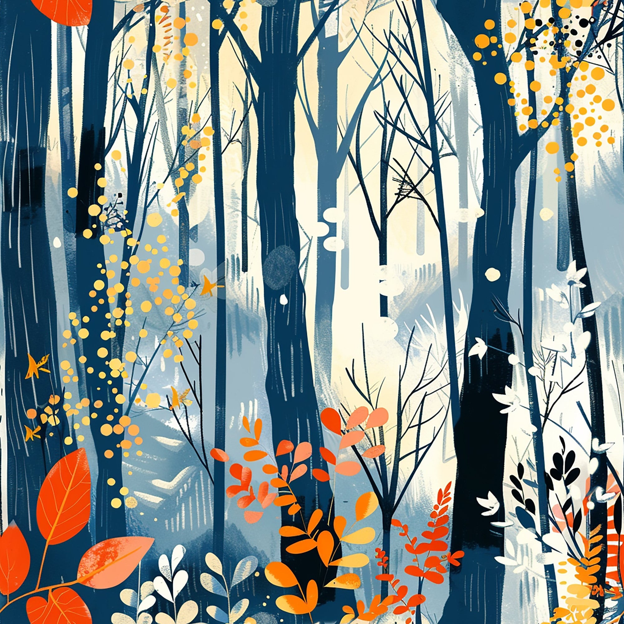 Whimsical Forest Pattern 10 Minky Fabric