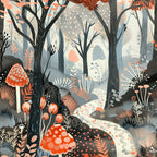 Whimsical Forest Pattern 2 Minky Fabric