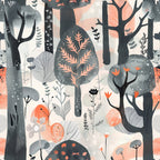 Whimsical Forest Pattern 7 Minky Fabric
