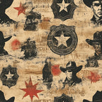 Frontier Outlaws Pattern 10 Minky Fabric
