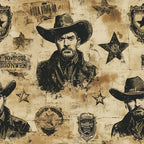 Frontier Outlaws Pattern 16 Minky Fabric