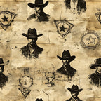 Frontier Outlaws Pattern 2 Minky Fabric