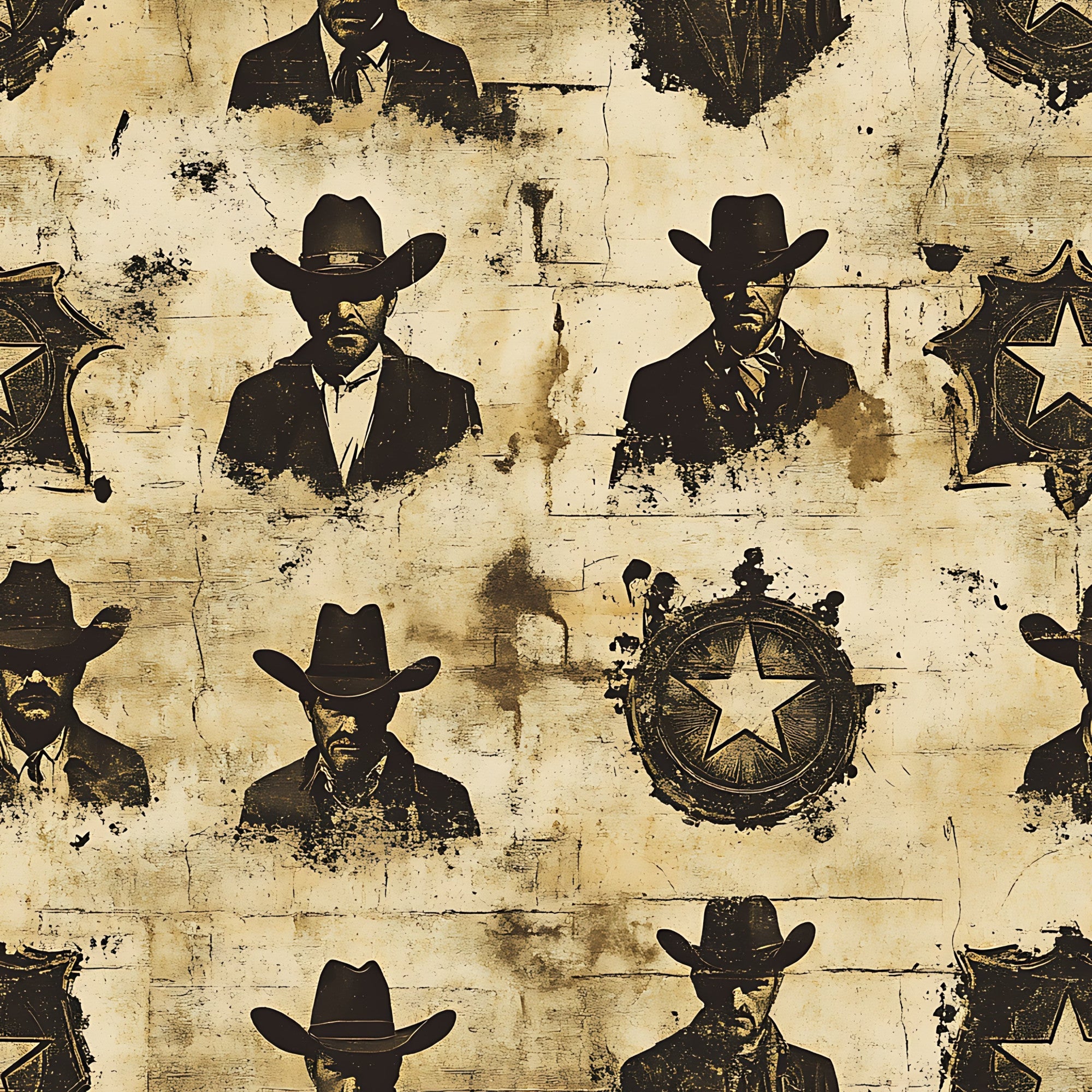 Frontier Outlaws Pattern 5 Minky Fabric