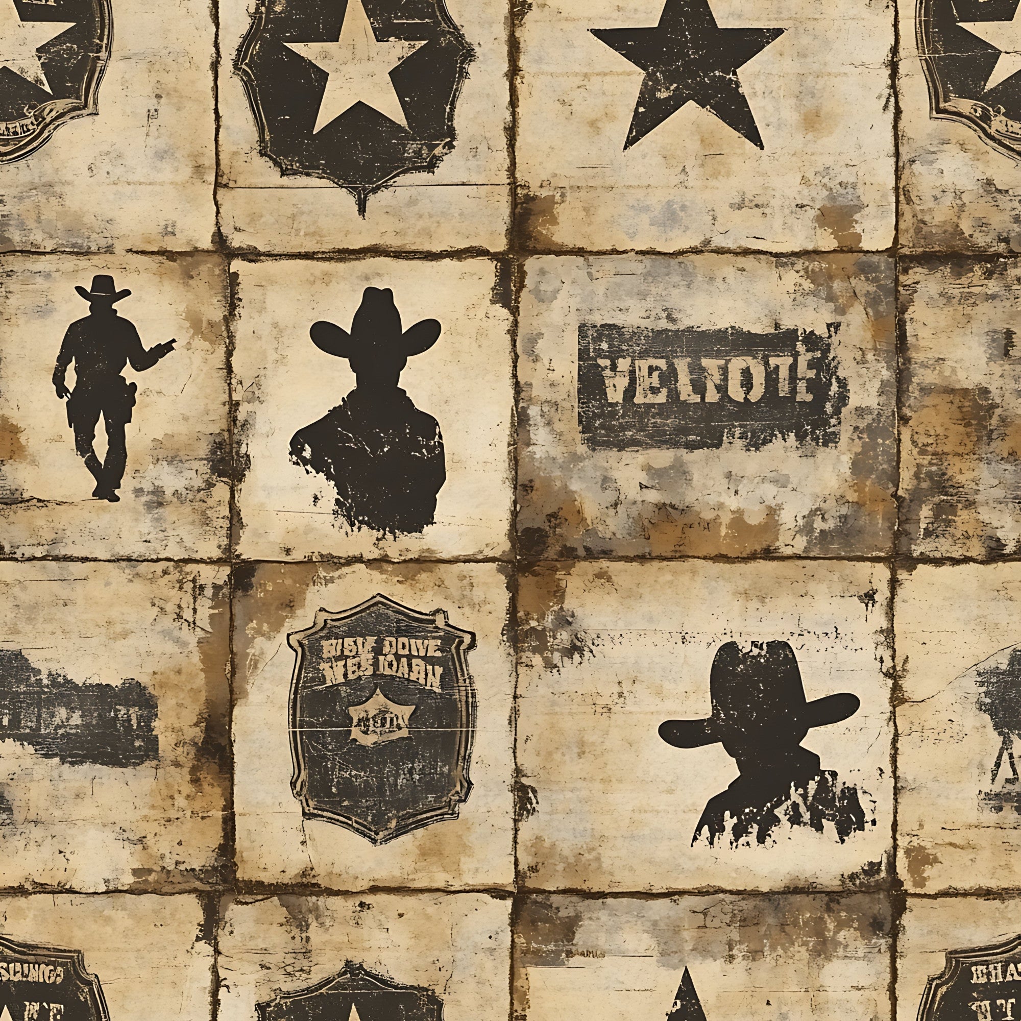 Frontier Outlaws Pattern 7 Minky Fabric