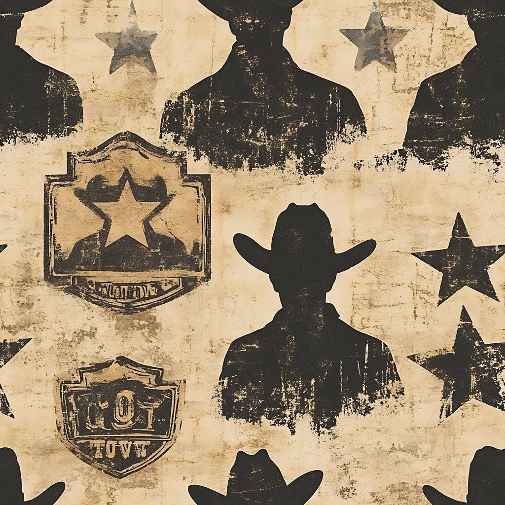 Frontier Outlaws Pattern 9 Minky Fabric