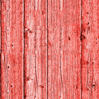 Red wooden planks with a rough texture and visible knots and grain pattern.