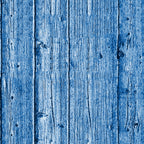 Close-up of a blue-toned wooden plank surface with visible grain and knots.