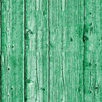 Green wooden planks with vertical lines and visible knots, creating a textured pattern.