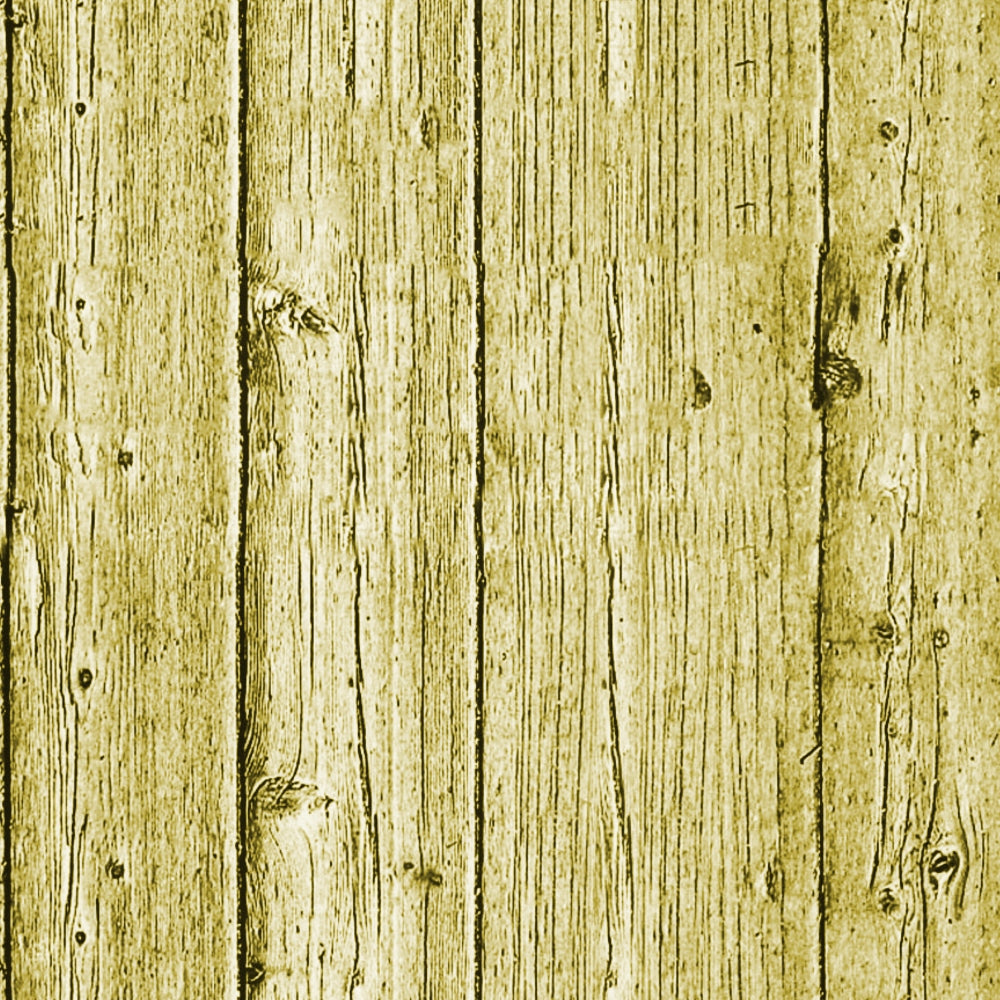 Wooden fence with vertical slats, aged appearance, and natural knots. The wood has a yellowish tint and visible grain patterns.