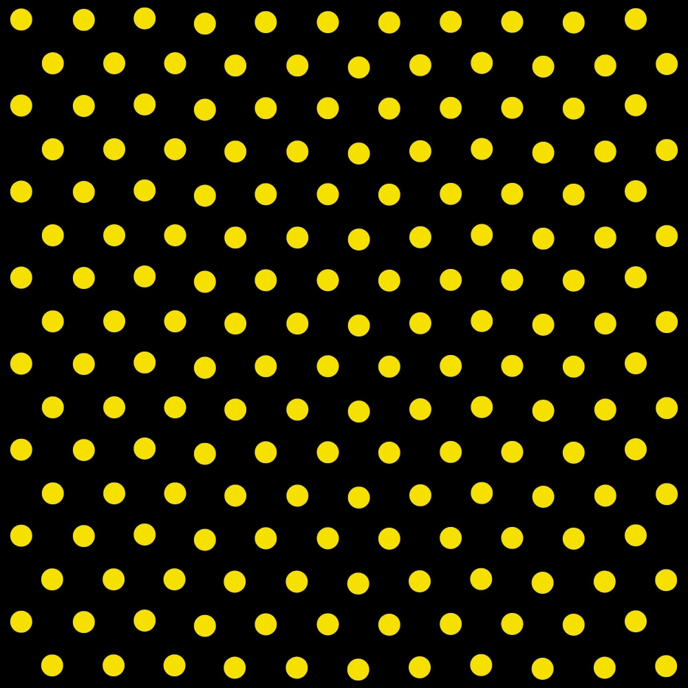 A pattern of evenly spaced yellow dots on a black background.