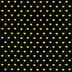 Pattern of small yellow hearts evenly spaced on a black background.