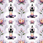 Lotus Meditation Pattern 1 Minky Fabric