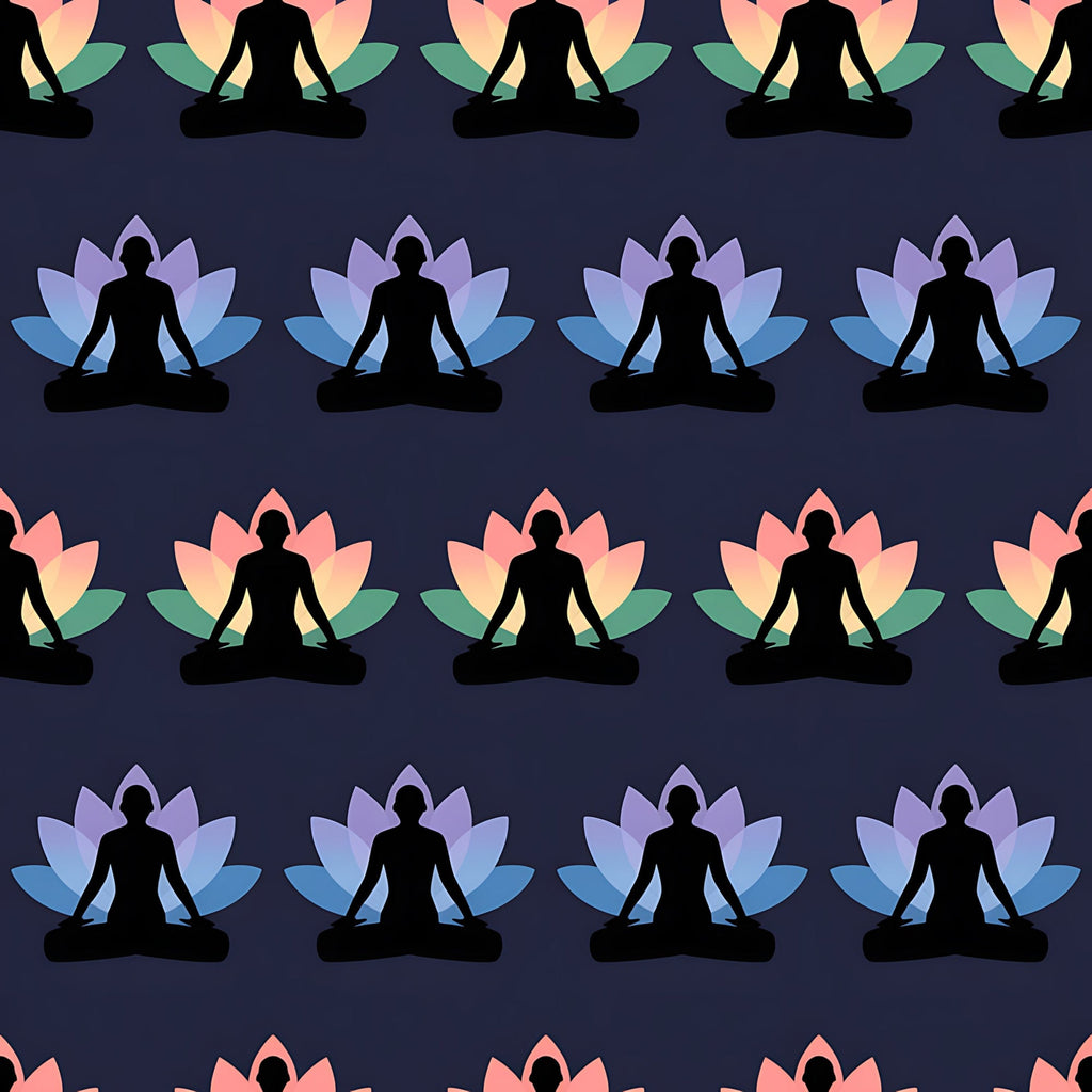 Lotus Meditation Pattern 10 Minky Fabric