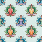 Lotus Meditation Pattern 11 Minky Fabric