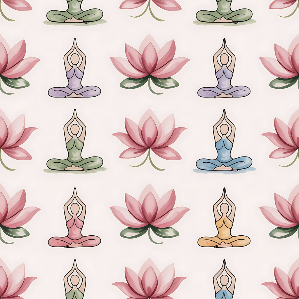 Lotus Meditation Pattern 13 Minky Fabric