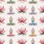 Lotus Meditation Pattern 13 Minky Fabric
