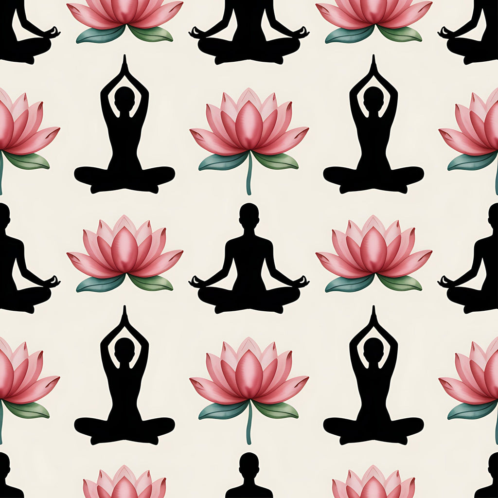 Lotus Meditation Pattern 14 Minky Fabric