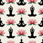 Lotus Meditation Pattern 14 Minky Fabric