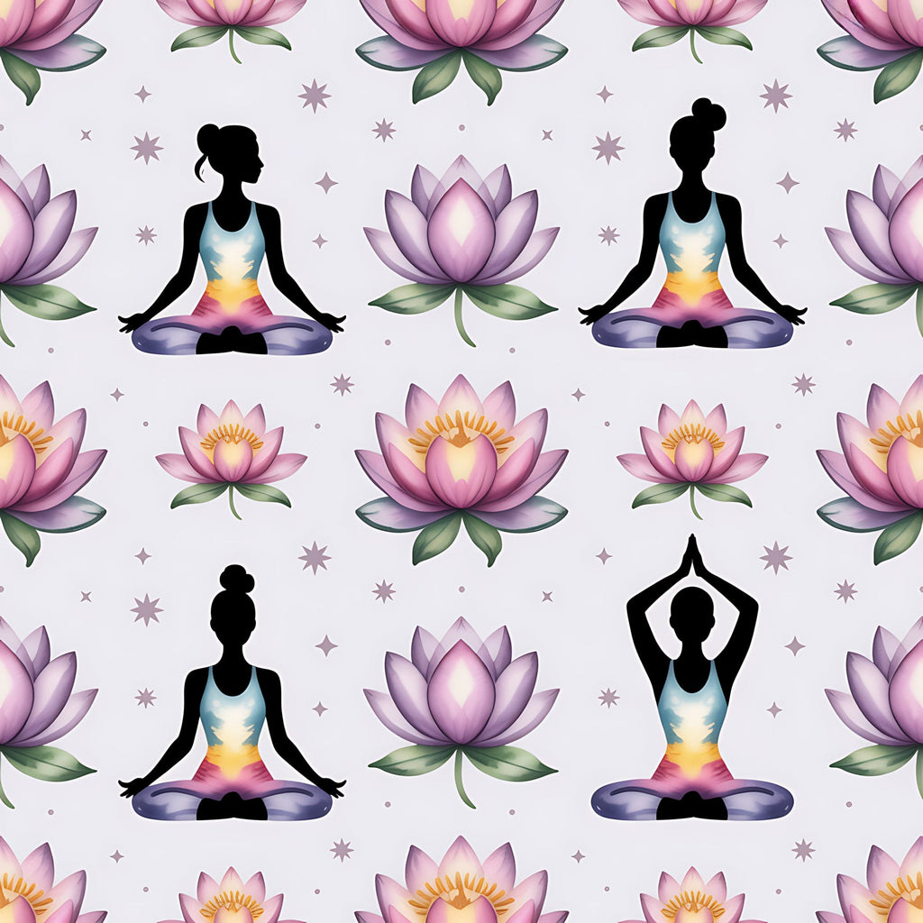 Lotus Meditation Pattern 15 Minky Fabric